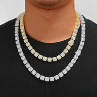 10/12mm Diamond Halo Link Chain - CRAZY DIAMOND DRIP