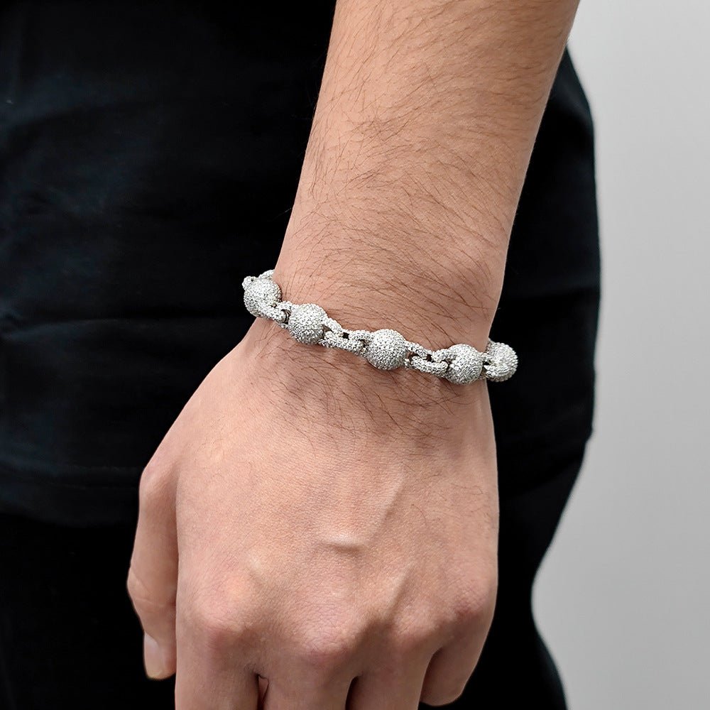 10.5mm Diamond  Ball Bracelet