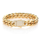 10mm 14K Gold or White Gold Plated Miami Cuban Link Bracelet - CRAZY DIAMOND DRIP