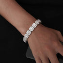 10mm Diamond Halo Bracelet - CRAZY DIAMOND DRIP