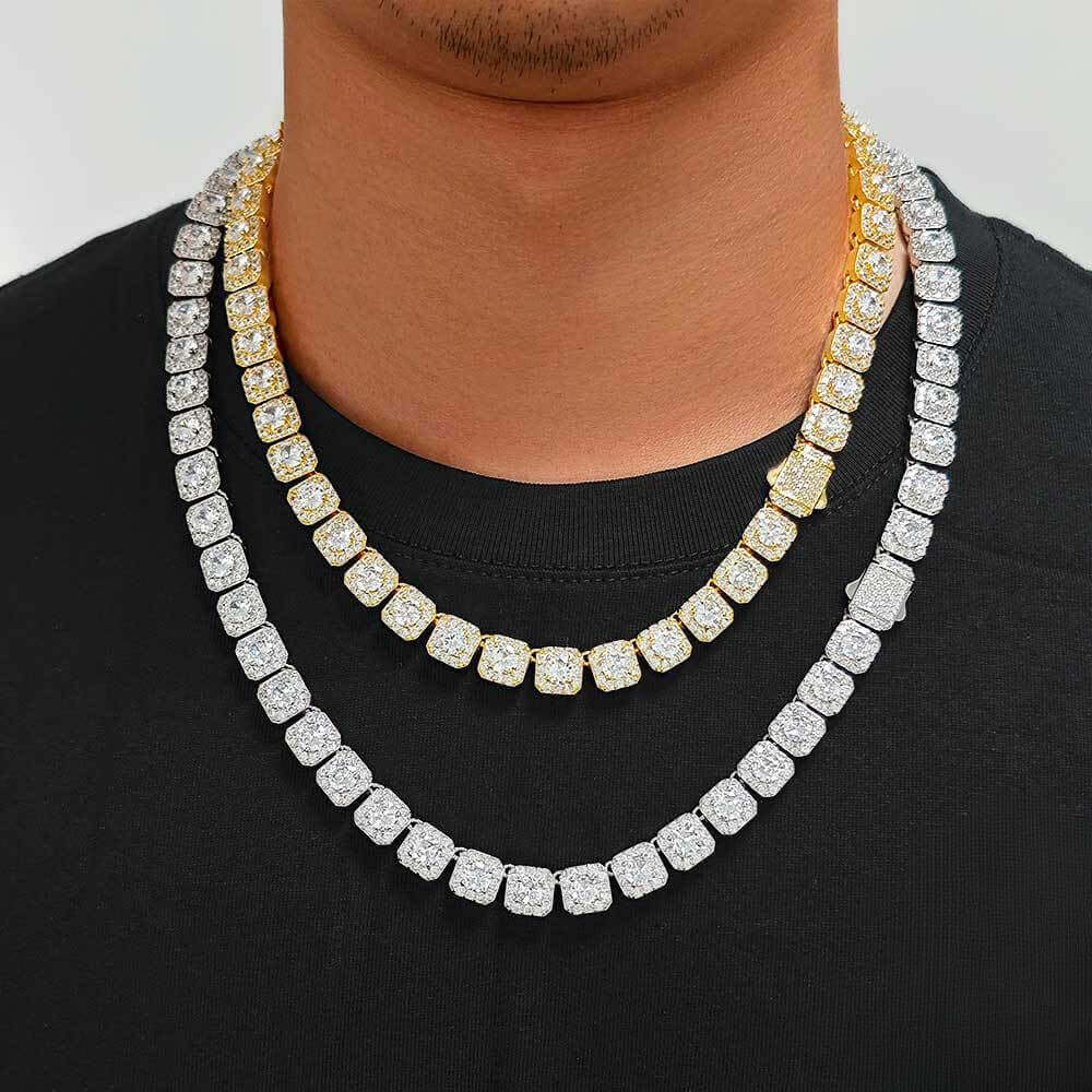 10mm Diamond Halo Link Chain