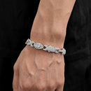 10mm Diamond Infinity Eye Cross Bracelet - CRAZY DIAMOND DRIP