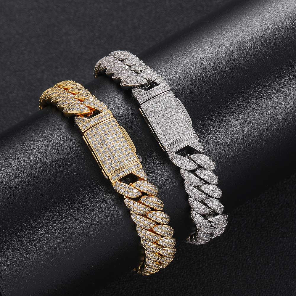 10mm Diamond Miami Cuban Link Bracelet - CRAZY DIAMOND DRIP