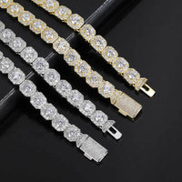 12mm Diamond Halo Bracelet - CRAZY DIAMOND DRIP