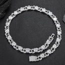 12mm Diamond Heart - Shaped Cuban Link Chain - CRAZY DIAMOND DRIP