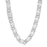 12mm Diamond Heart - Shaped Cuban Link Chain - CRAZY DIAMOND DRIP