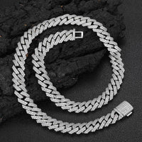 12mm S925 Sliver VVS Moissaite Miami Cuban Link Chain - CRAZY DIAMOND DRIP