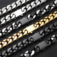 12mm Two - Tone Miami Cuban Link Chain - CRAZY DIAMOND DRIP