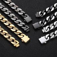 12mm Two - Tone Miami Cuban Link Chain - CRAZY DIAMOND DRIP