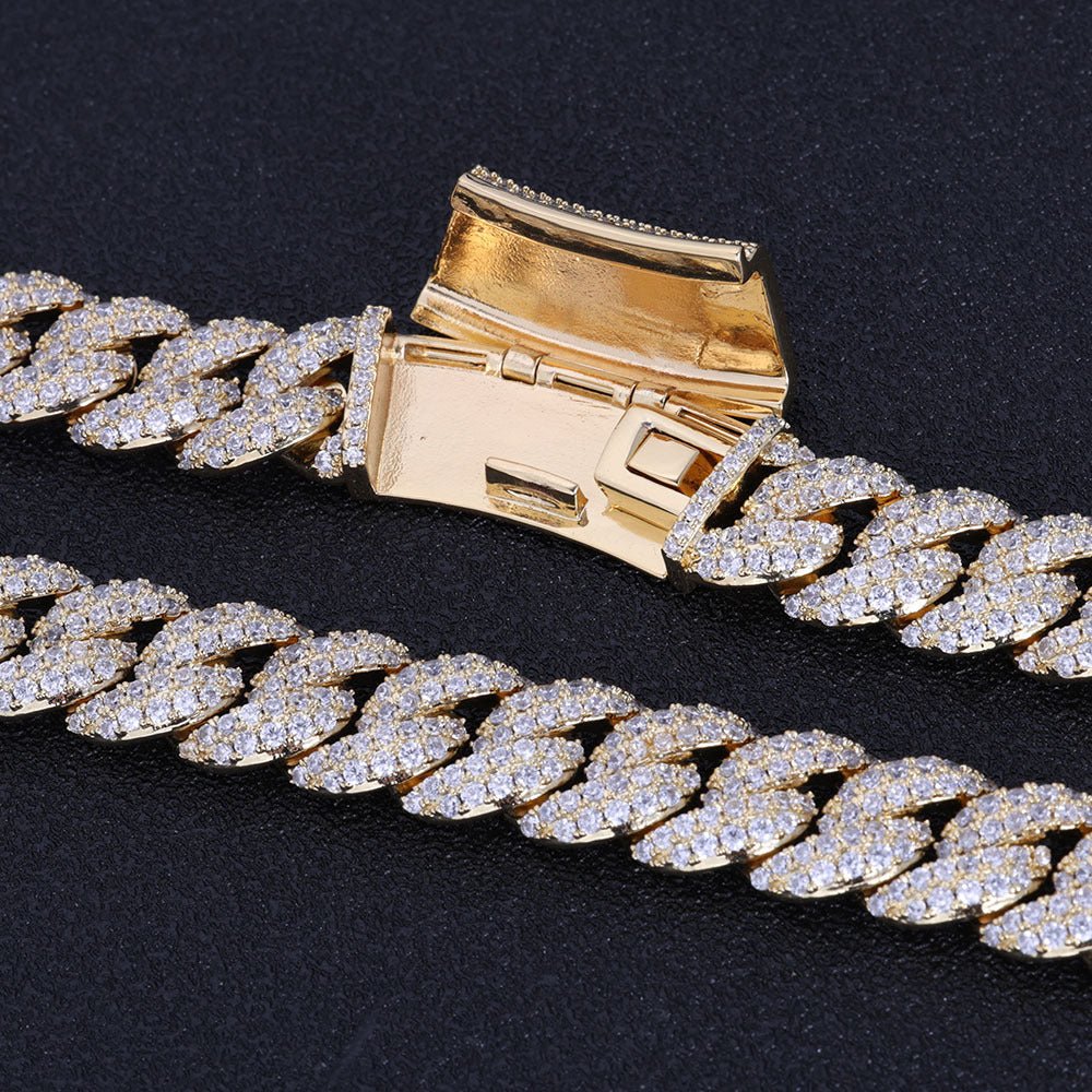 13mm Diamond Miami Cuban Link Chain - CRAZY DIAMOND DRIP