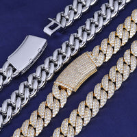 13mm S925 Sliver VVS Moissanite Miami Cuban Link Chain - CRAZY DIAMOND DRIP