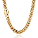 14k Gold & White Gold Plated 12mm Miami Cuban Link Chain - CRAZY DIAMOND DRIP