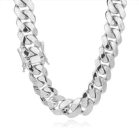 14k Gold & White Gold Plated 22mm Cuban Link Chain - CRAZY DIAMOND DRIP