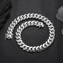 14k Gold & White Gold Plated 22mm Cuban Link Chain - CRAZY DIAMOND DRIP