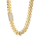 14k Gold & White Gold Plated Cuban Link Chain - All Sizes - CRAZY DIAMOND DRIP