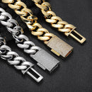 14k Gold & White Gold Plated Cuban Link Chain - All Sizes - CRAZY DIAMOND DRIP