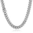 14K Gold & White Gold Plated Miami Cuban Link Chain - All Sizes - CRAZY DIAMOND DRIP