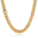 14K Gold & White Gold Plated Miami Cuban Link Chain - All Sizes - CRAZY DIAMOND DRIP