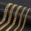 14K Gold & White Gold Plated Miami Cuban Link Chain - All Sizes - CRAZY DIAMOND DRIP