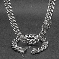 14mm 14k Gold & White Gold Plated Miami Cuban Link Chain&Bracelet - CRAZY DIAMOND DRIP