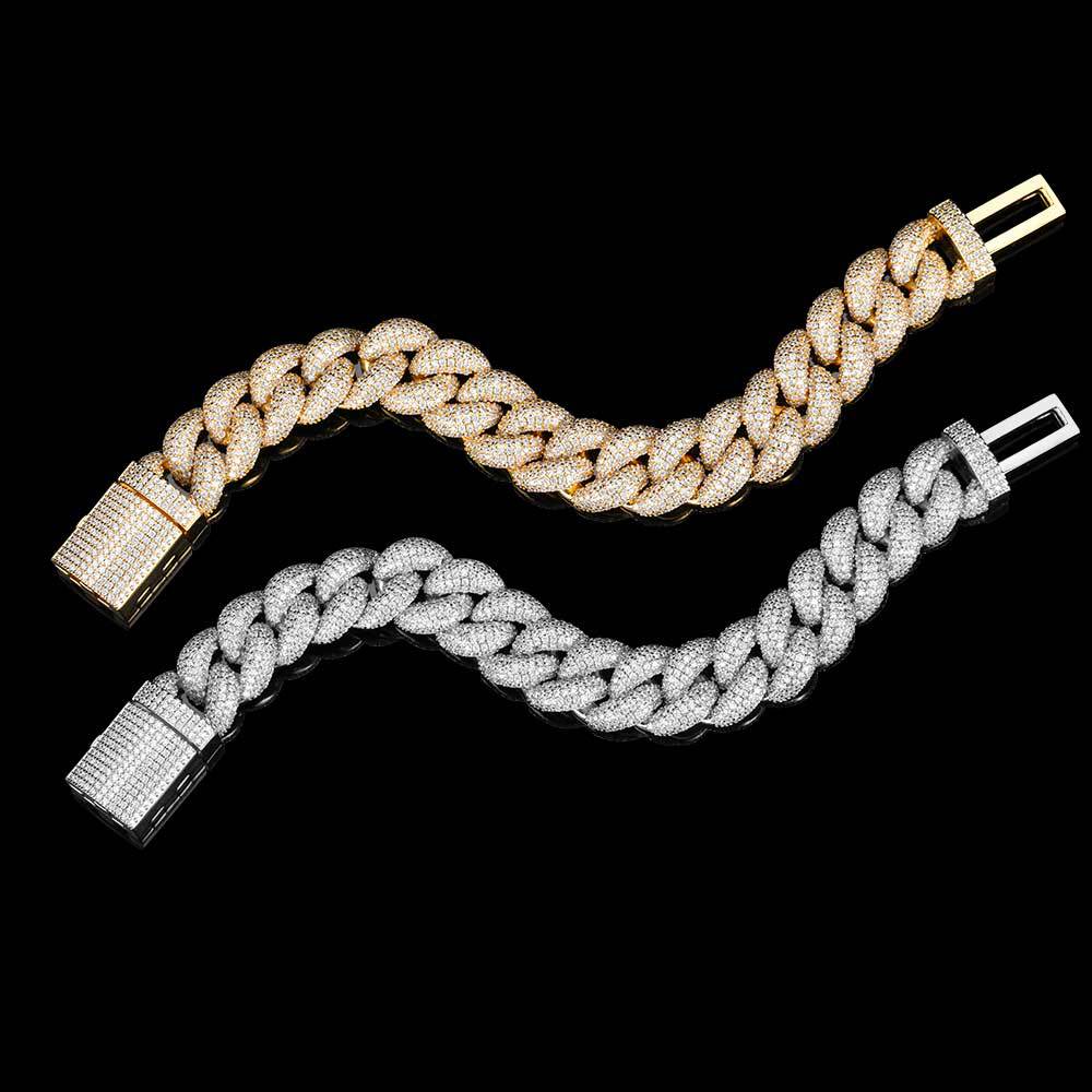 14mm Diamond Miami Cuban Link Bracelet - CRAZY DIAMOND DRIP