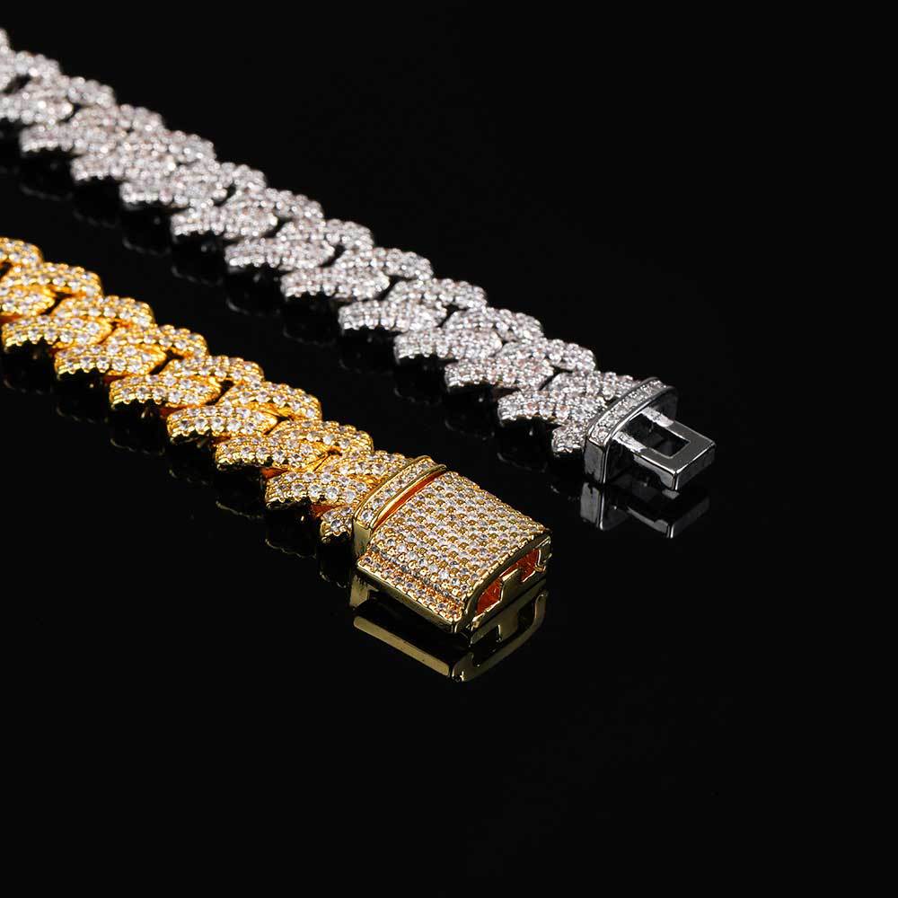 14mm Diamond Miami Cuban Link Bracelet - CRAZY DIAMOND DRIP