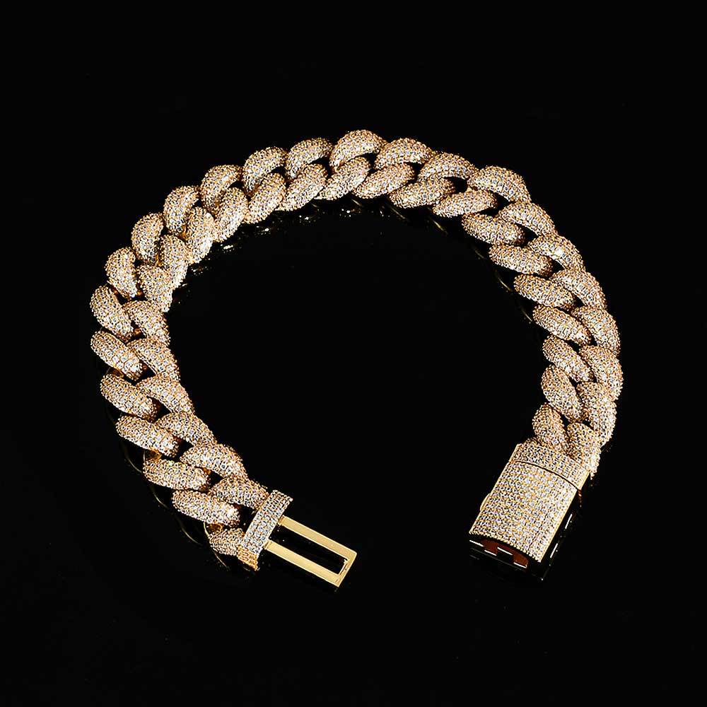 14mm Diamond Miami Cuban Link Bracelet - CRAZY DIAMOND DRIP