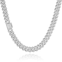 14mm S927 VVS Moissaite Miami Cuban Link Chain - CRAZY DIAMOND DRIP