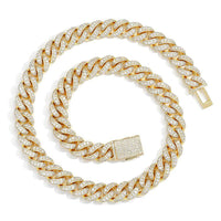 15/18mm Diamond Miami Cuban Link Chain - CRAZY DIAMOND DRIP