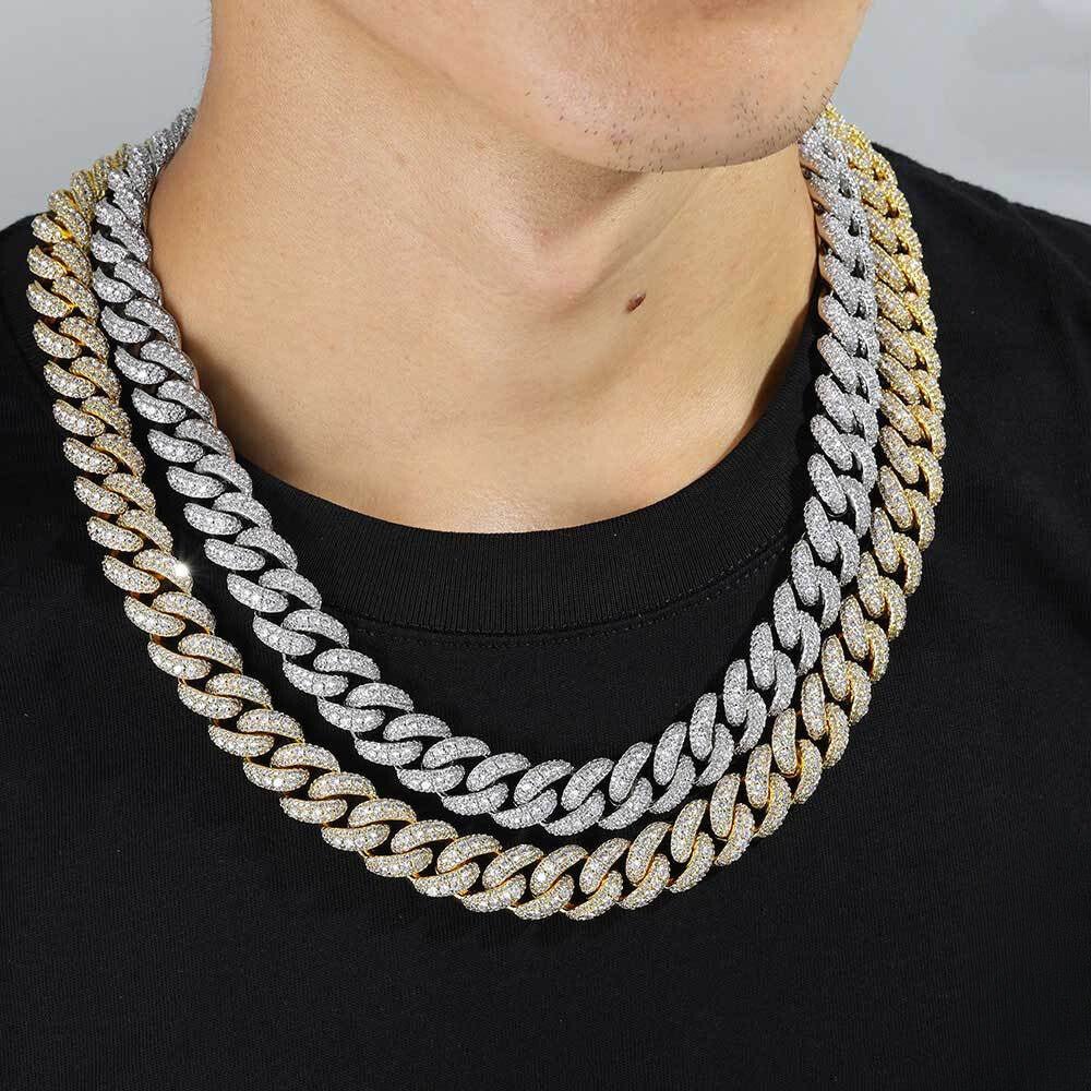 15/18mm Diamond Miami Cuban Link Chain