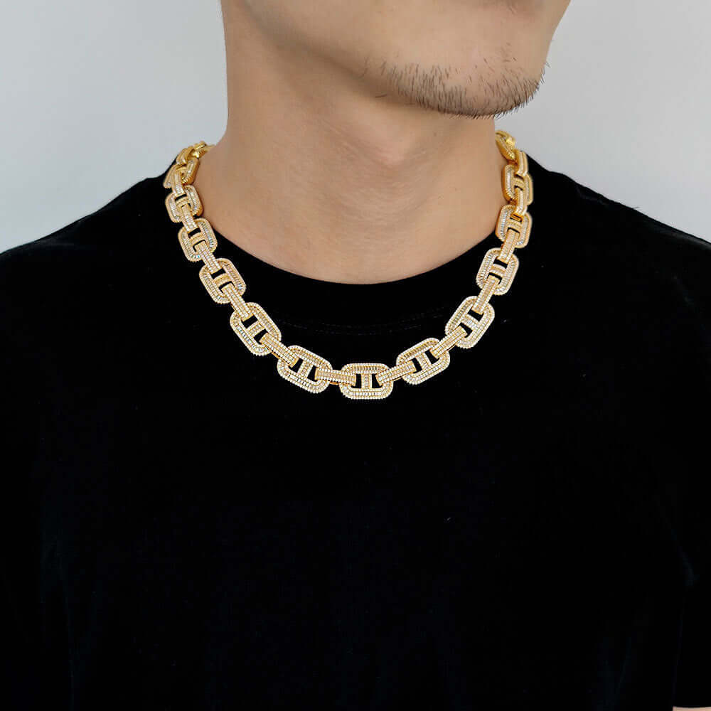 15mm Diamond 8 Cuban Link Chain