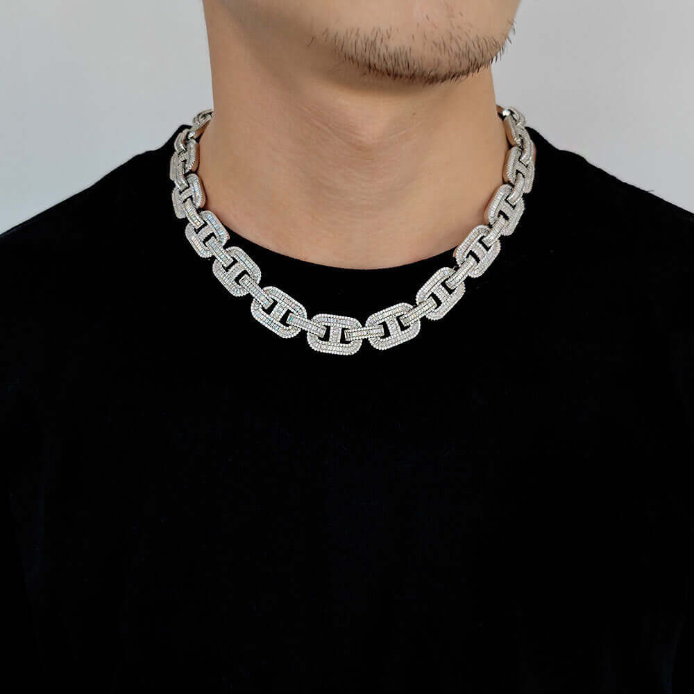 15mm Diamond 8 Cuban Link Chain