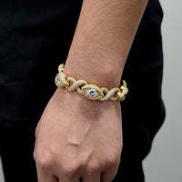 15mm Diamond Infinity Eye Bracelet - CRAZY DIAMOND DRIP