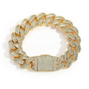 15mm Diamond Miami Cuban Link Bracelet - CRAZY DIAMOND DRIP