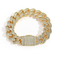 15mm Diamond Miami Cuban Link Bracelet - CRAZY DIAMOND DRIP