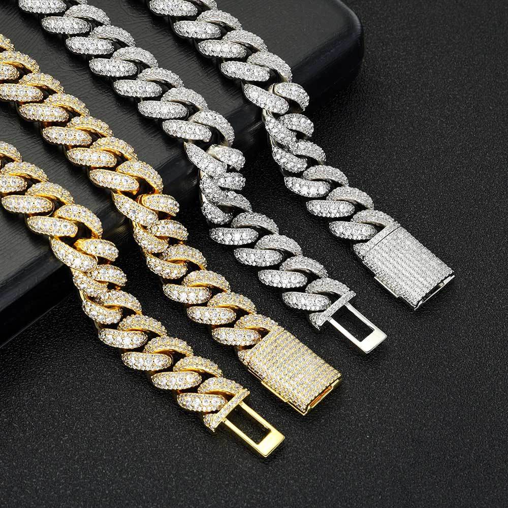 15mm Diamond Miami Cuban Link Bracelet - CRAZY DIAMOND DRIP