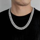 15mm Diamond Miami Cuban Link Chain - CRAZY DIAMOND DRIP