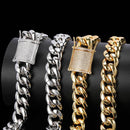 15mm Diamond Miami Cuban Link Chain - CRAZY DIAMOND DRIP