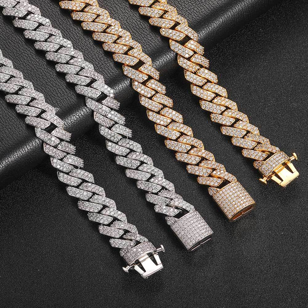 15mm Diamond Miami Cuban Link Chain - CRAZY DIAMOND DRIP