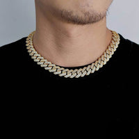 15mm Diamond Miami Cuban Link Chain - CRAZY DIAMOND DRIP