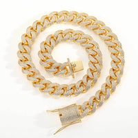 15mm Diamond Miami Cuban Link Chain - CRAZY DIAMOND DRIP