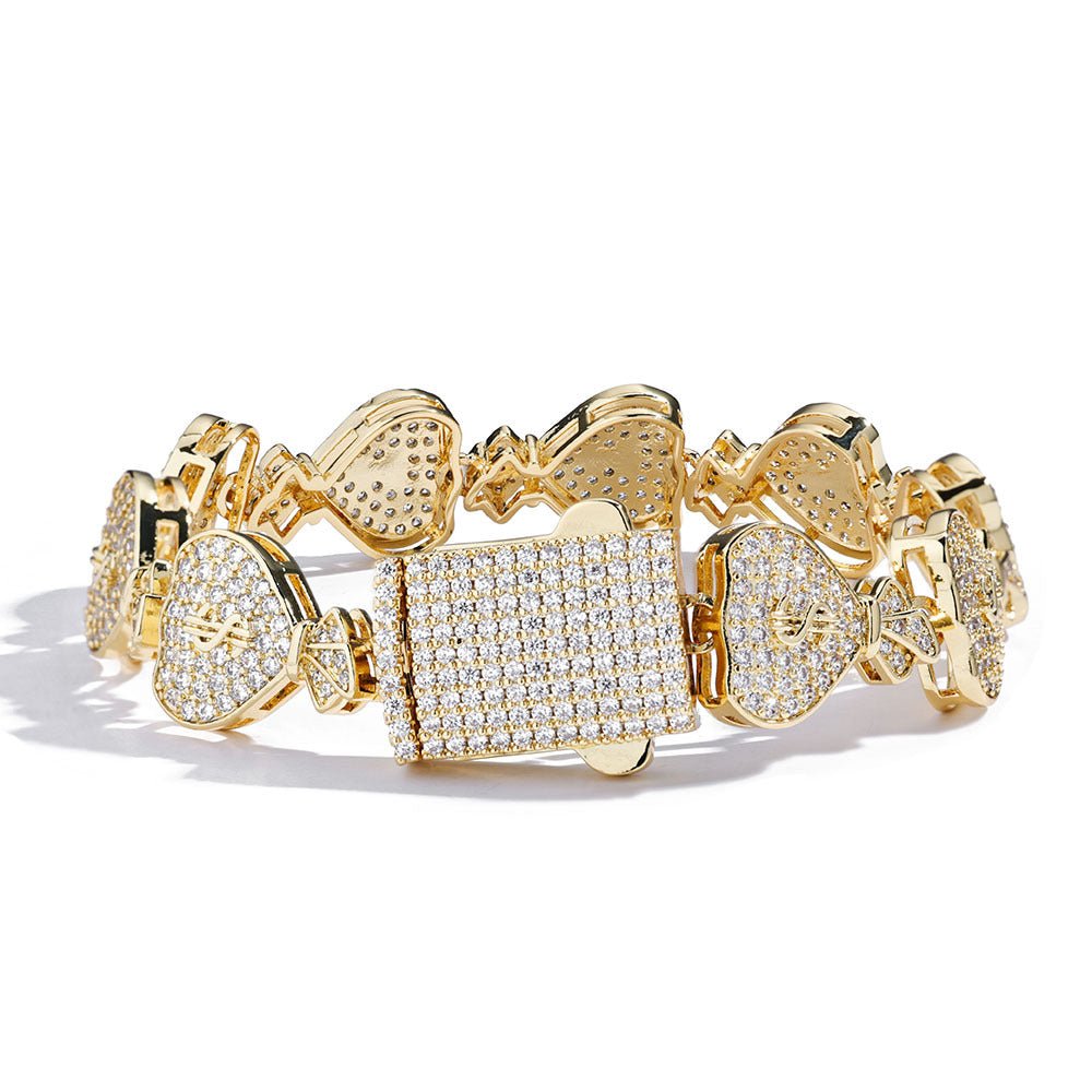 15mm Diamond Money Bag Bracelet