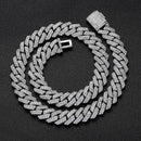 15mm S925 Sliver VVS Moissaite Miami Cuban Link Chain - CRAZY DIAMOND DRIP