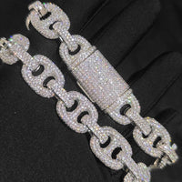 16mm Diamond Coffee Bean Cuban Link Chain - CRAZY DIAMOND DRIP