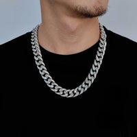 16mm Diamond Infinity Eye Cuban Link Chain - CRAZY DIAMOND DRIP