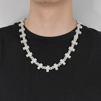 17mm Diamond Cross Chain - CRAZY DIAMOND DRIP