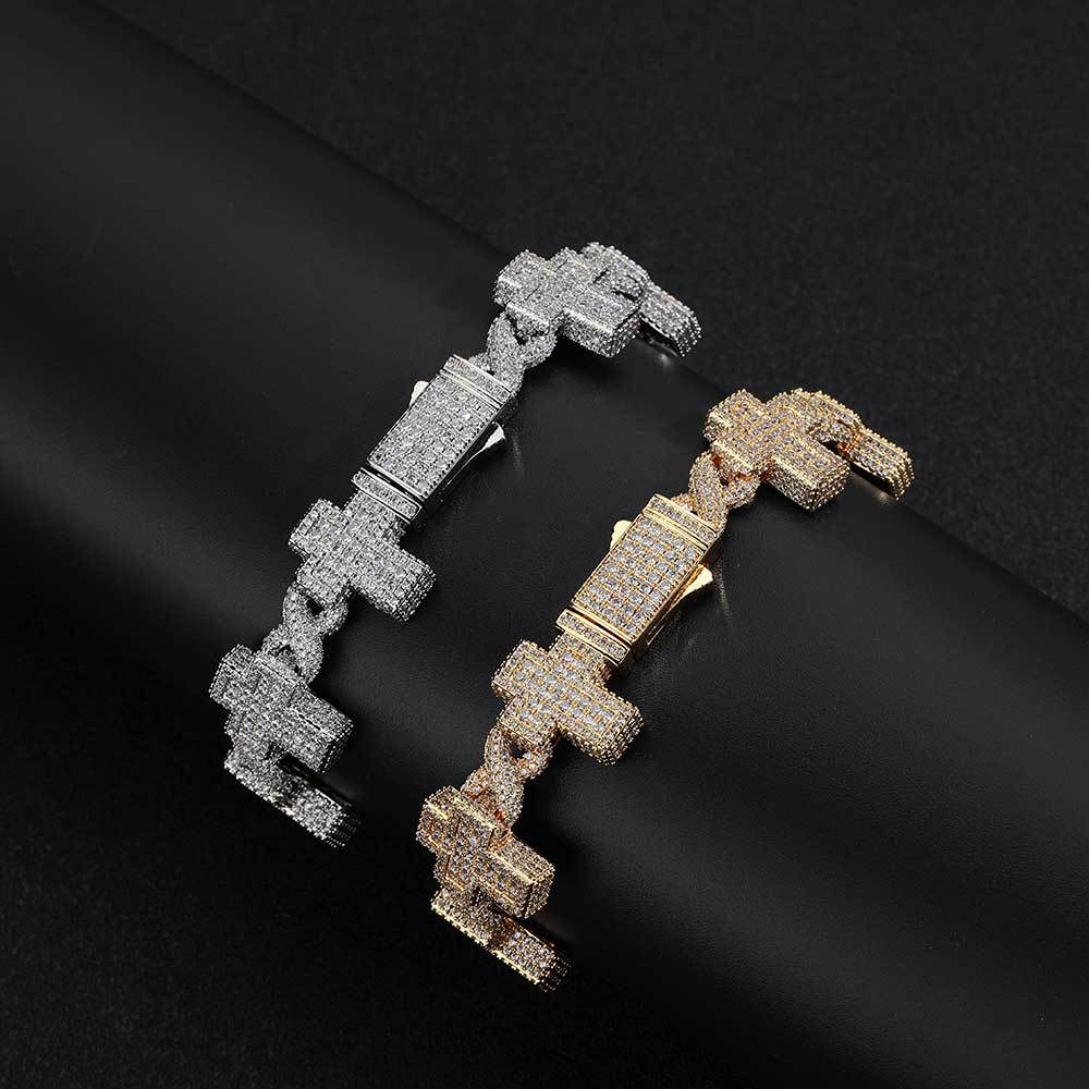 17mm Diamond Infinity Cross Bracelet - CRAZY DIAMOND DRIP