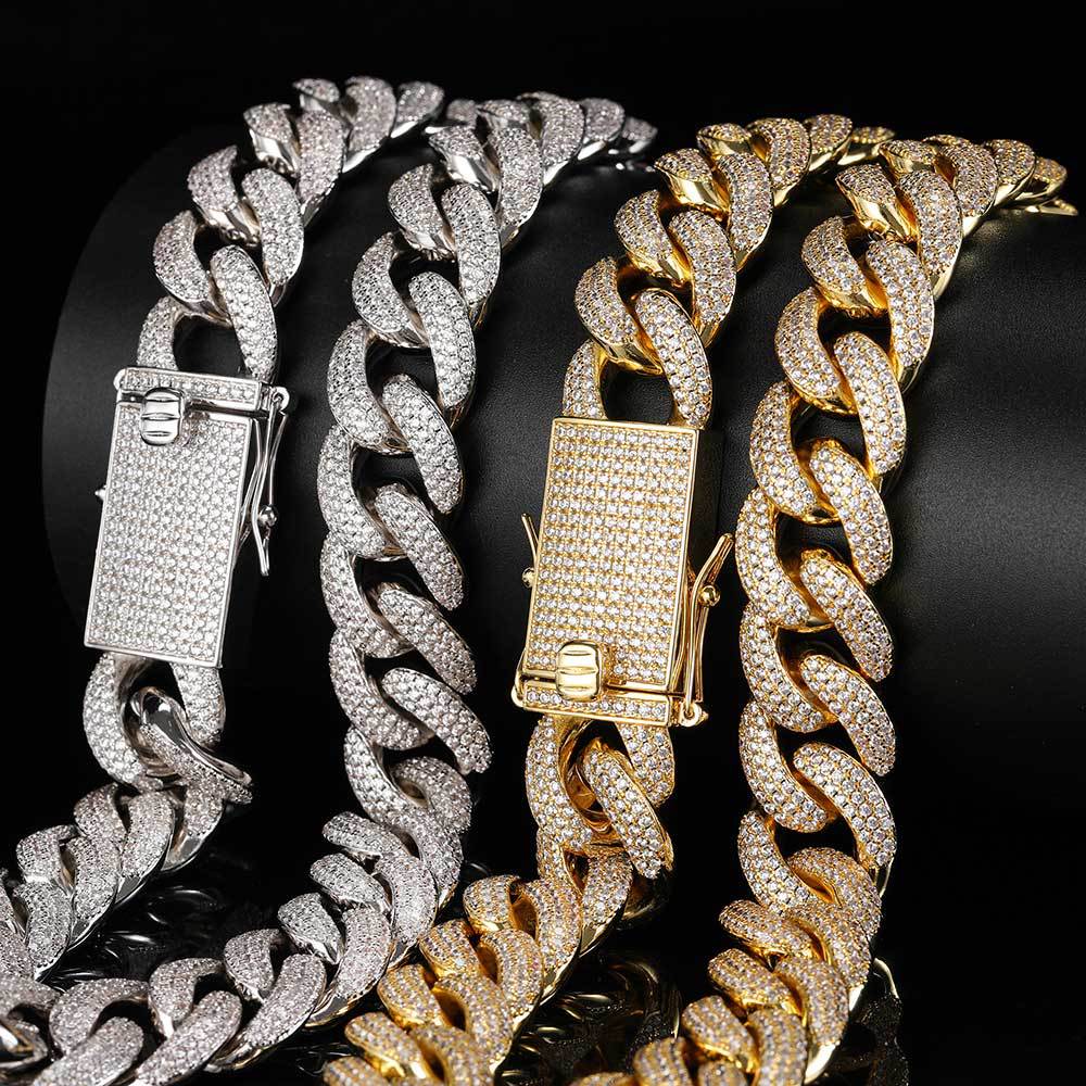 18mm Diamond Miami Cuban Link Chain - CRAZY DIAMOND DRIP