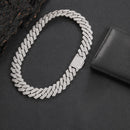 20mm S925 Sliver VVS Moissaite Miami Cuban Link Chain - CRAZY DIAMOND DRIP