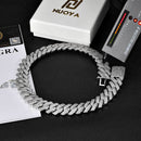 20mm S925 Sliver VVS Moissaite Miami Cuban Link Chain - CRAZY DIAMOND DRIP